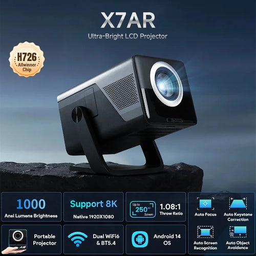 8K Support Ultra High Definition Projector with Android 14 OS, Native1080P 1000ANSI