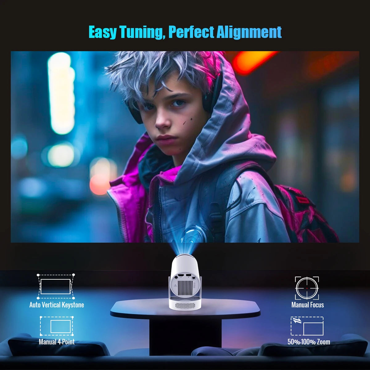 Magcubic HY300 Pro + Projector 4K 720P