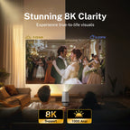 8K Support Ultra High Definition Projector with Android 14 OS, Native1080P 1000ANSI