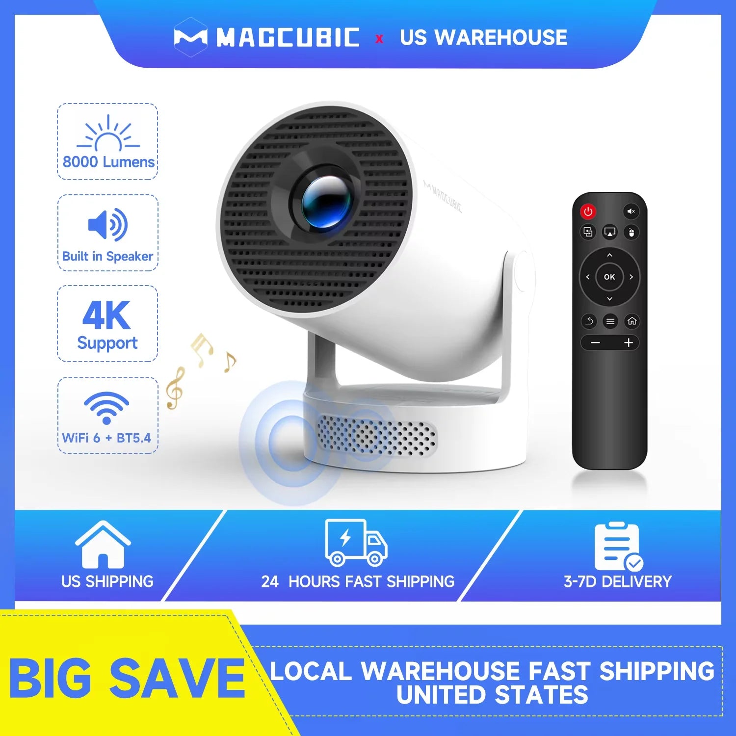 Magcubic HY300 Pro + Projector 4K 720P