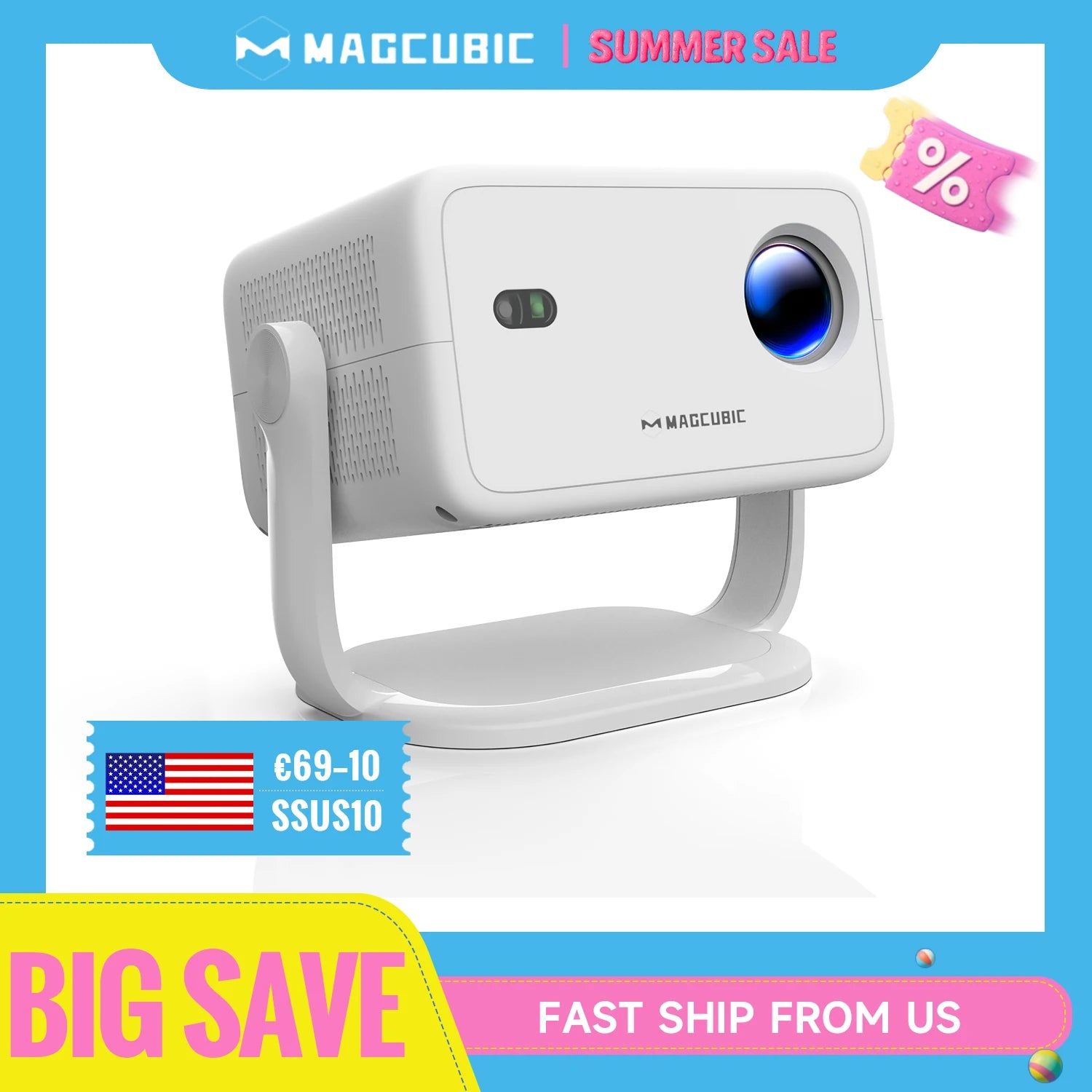 Magcubic 650ANSI L018 Projector 4K Native 1080P